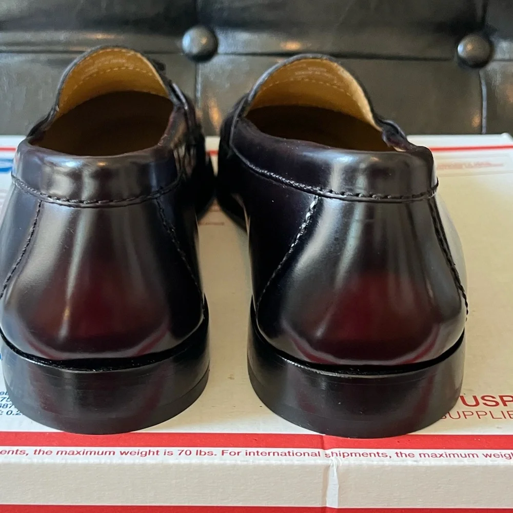 Cole Haan Cordovan Burgundy Leather Pinch Tassel Loafers Men’s‎ Sz 10D